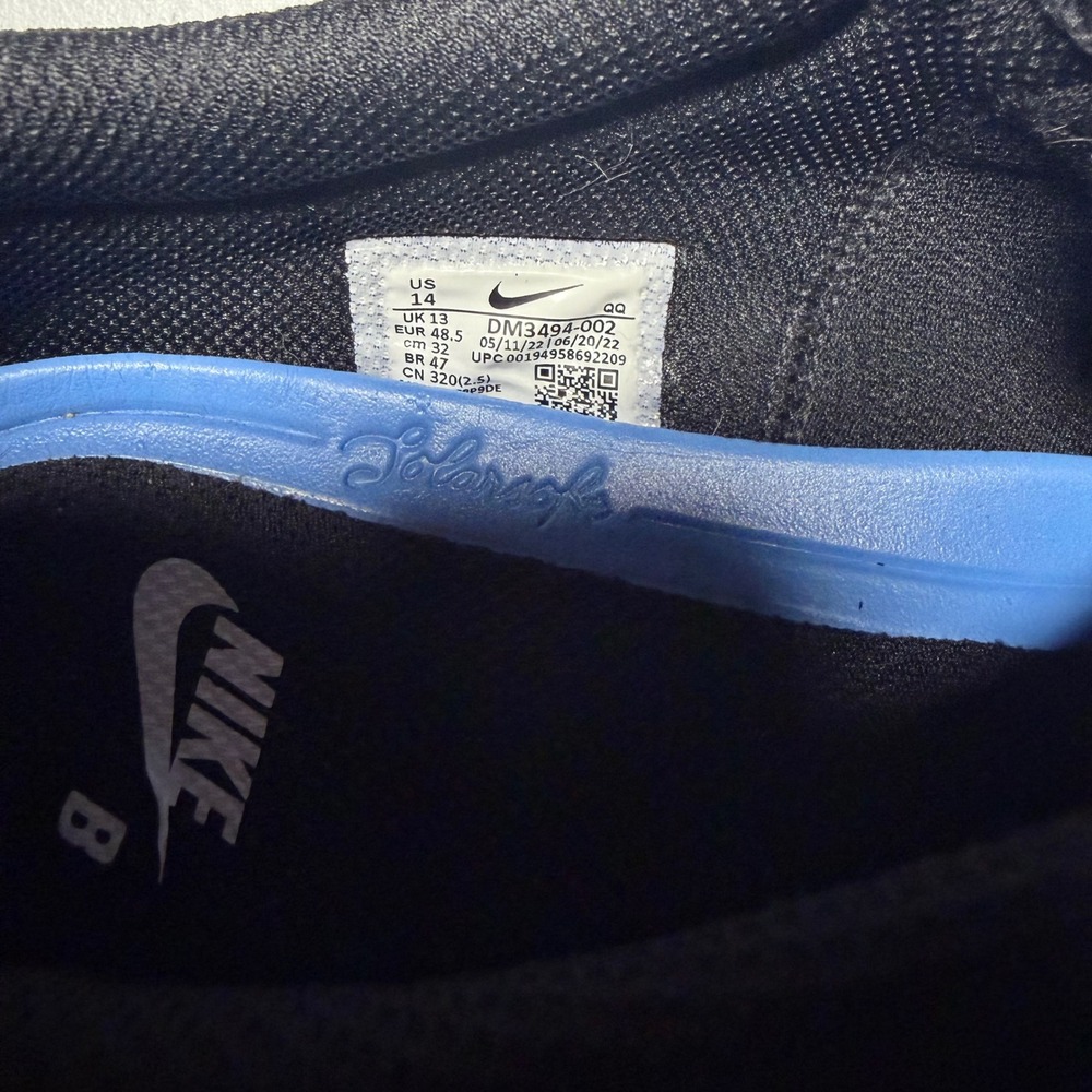 Nike SB Skate Shoes Black Canvas Lace Up Men Size 14 DM3494‎ 002 - Picture 5 of 11